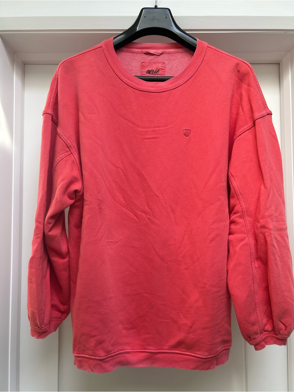Aerie Women’s Oversized Sweatshirt in Coral